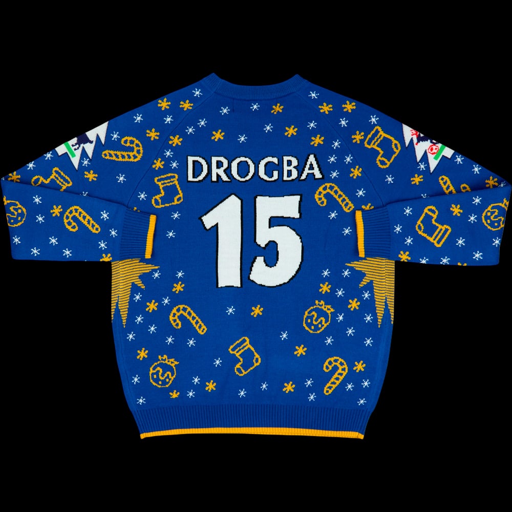 Drogba #15 Snowman Christmas Jumper - KIDS