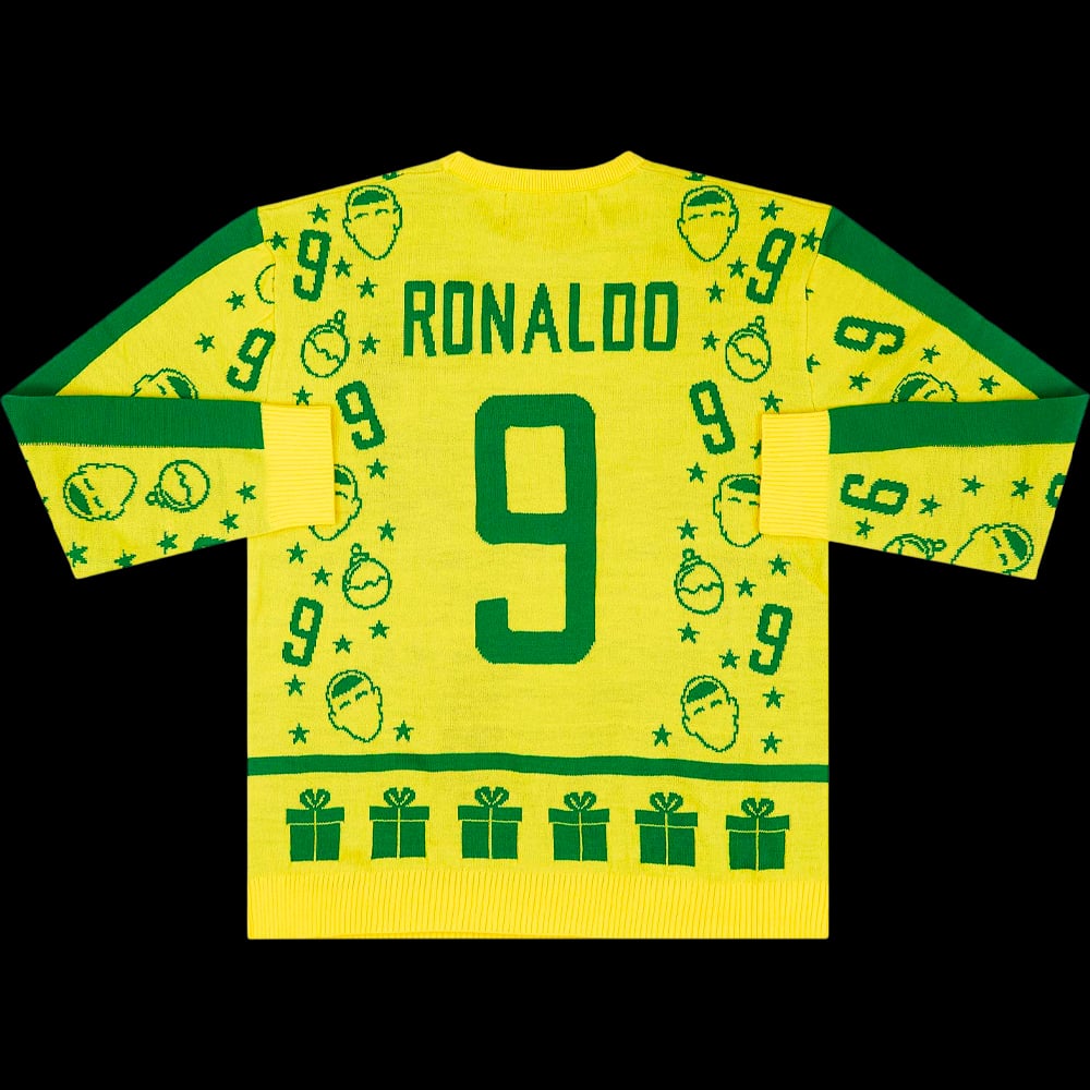 Brazil Ronaldo #9 2002 Christmas Jumper
