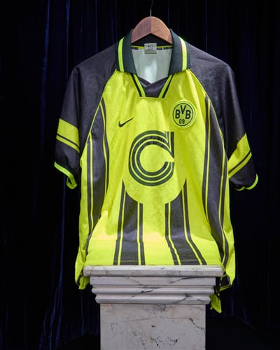 1996-97 Borussia Dortmund Match Worn Champions League Home Shirt #7 (Reuter)