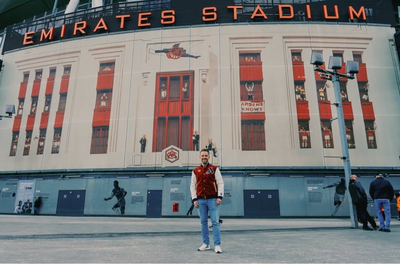 Simon at the Emirates Stadium