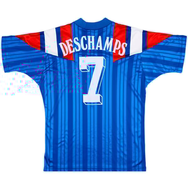 1992 France Match Worn Home Shirt Deschamps #7