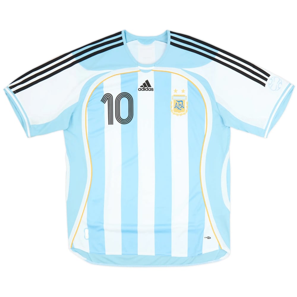 2006 Argentina adidas Reissue Home Shirt Riquelme #10 Back