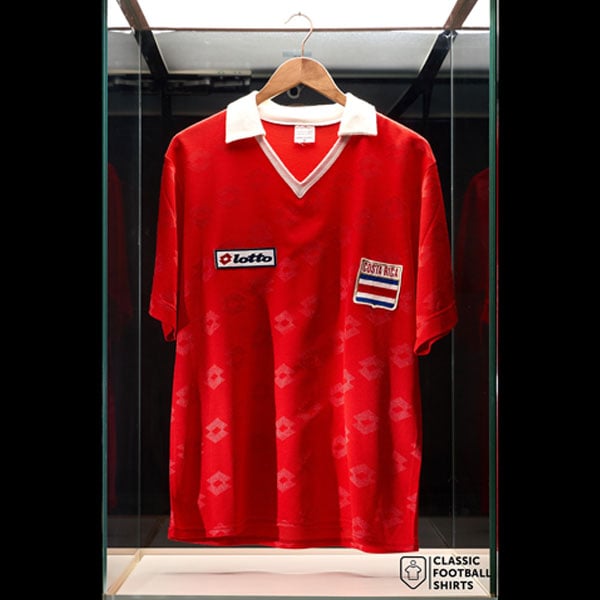 1990 Costa Rica Match Worn World Cup Home Shirt #3 (Flores)