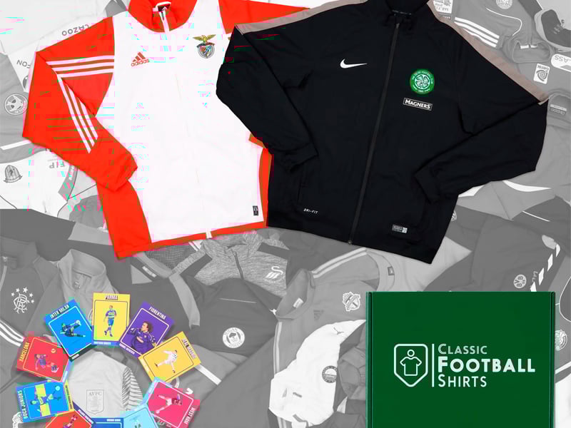 A classic football bench coat from a mystery box.