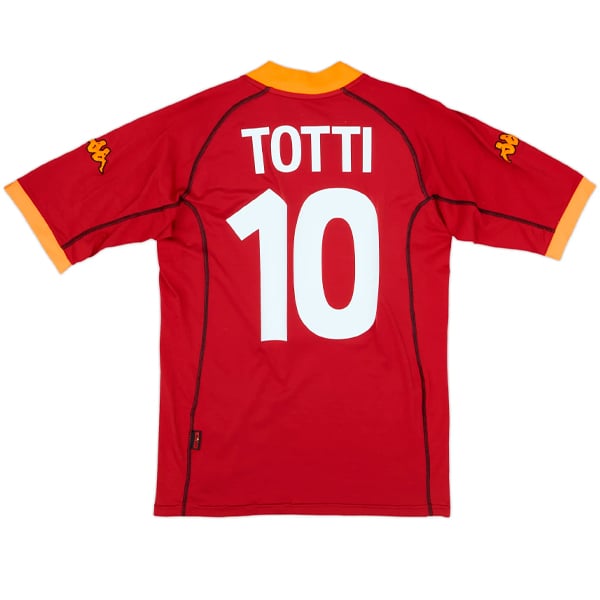 2001-02 Roma Home Shirt Totti #10 - 7/10 - (XL)