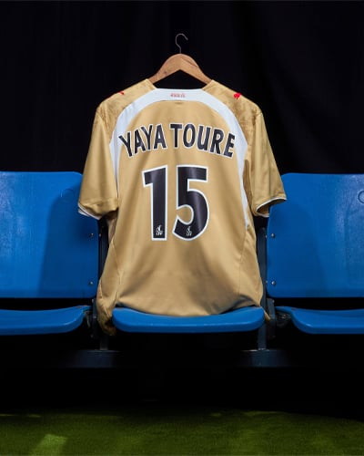 2006-07 Monaco Away Shirt Yaya Toure #15 - 8/10 - (L)
