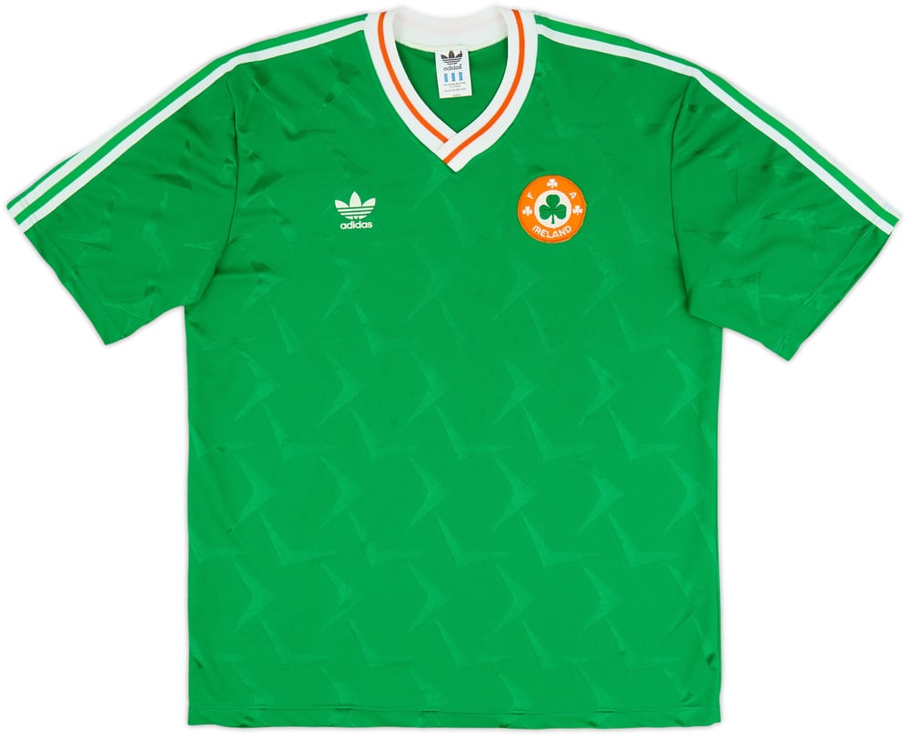 1990 Ireland Match Issue World Cup Home Shirt #21 (McLoughlin) (front)