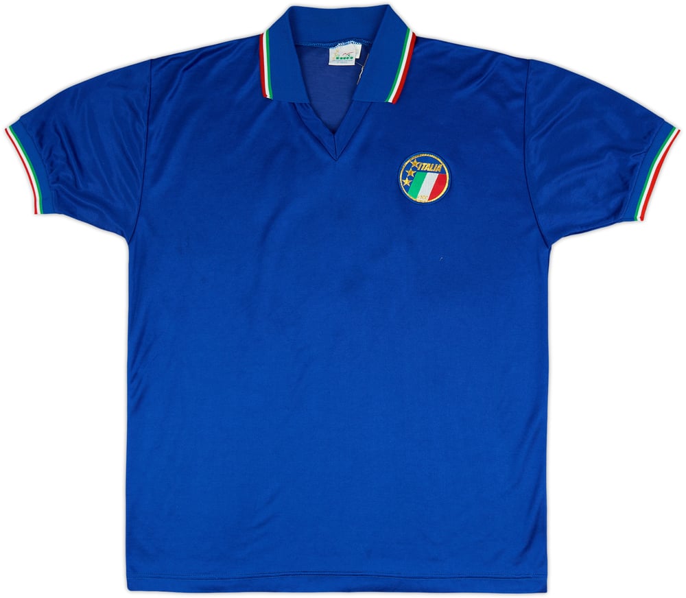 1990 Italy Match Worn World Cup Home Shirt #5 (Ferrara) (front)