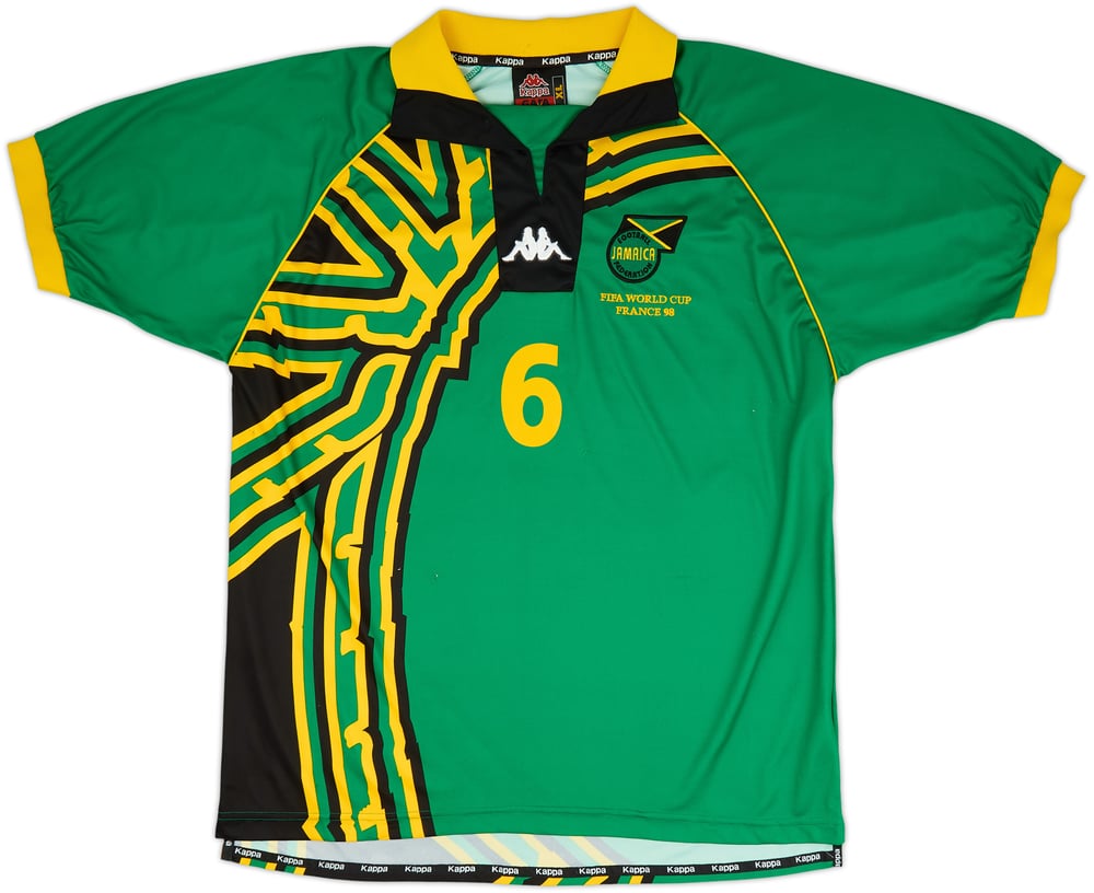 1998 Jamaica Match Issue World Cup Away Shirt Simpson #6 (front)