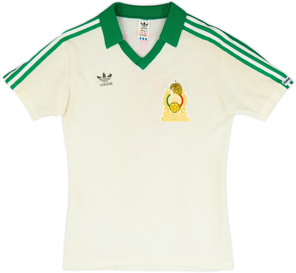 1986 Mexico Match Issue World Cup Away Shirt #8 (Domínguez) (front)