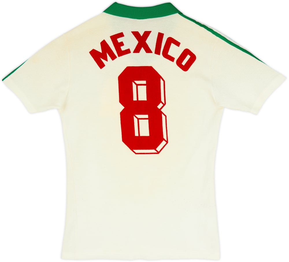 1986 Mexico Match Issue World Cup Away Shirt #8 (Domínguez) (back)
