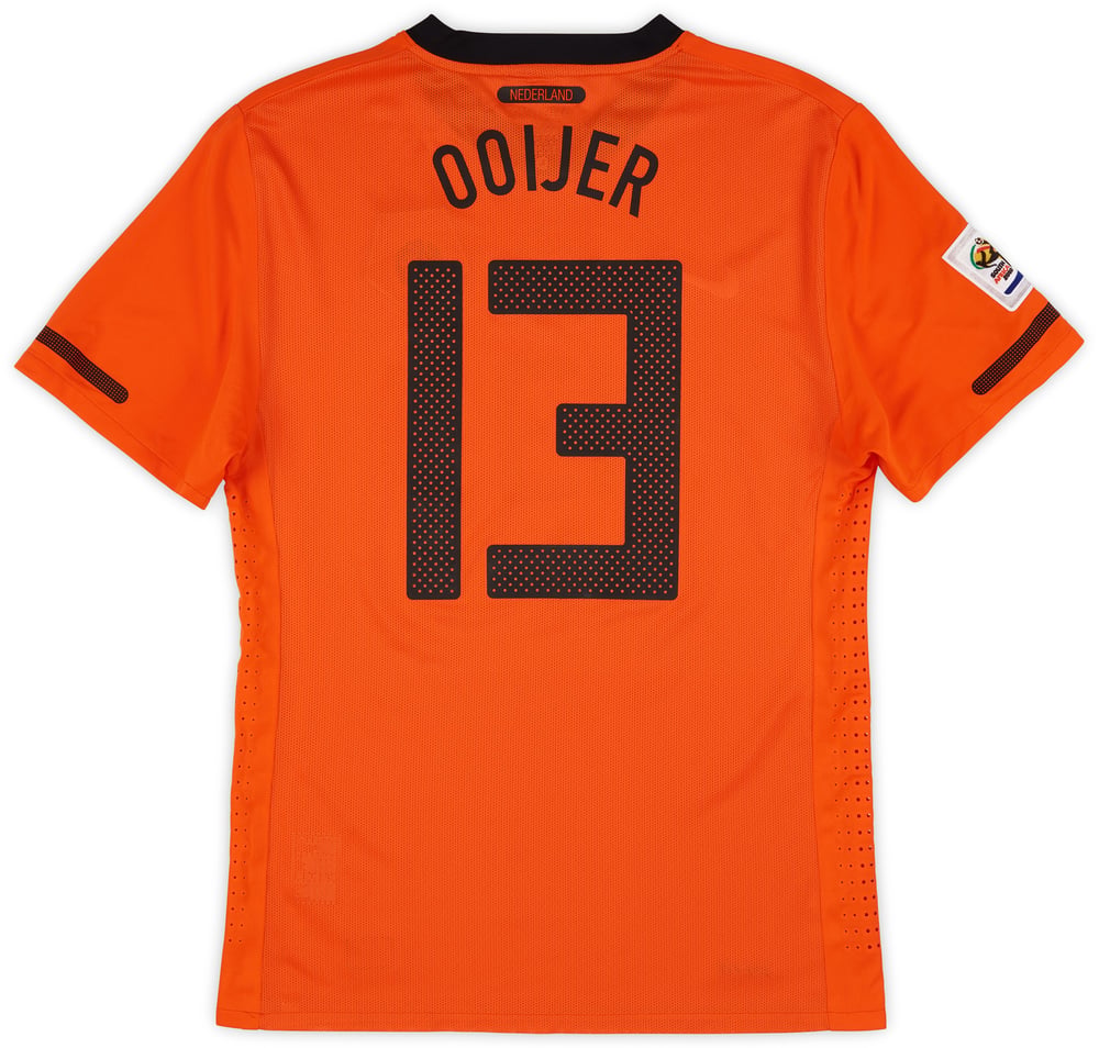 2010 Netherlands Match Issue World Cup Final Home Shirt Ooijer #13 (back)
