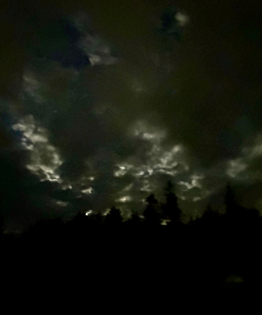 Clouds hiding the strawberry moon