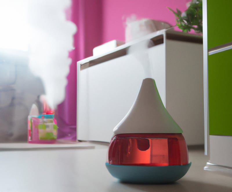 Humidifier in a child's bedroom