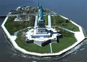 Liberty Island in New York Harbor