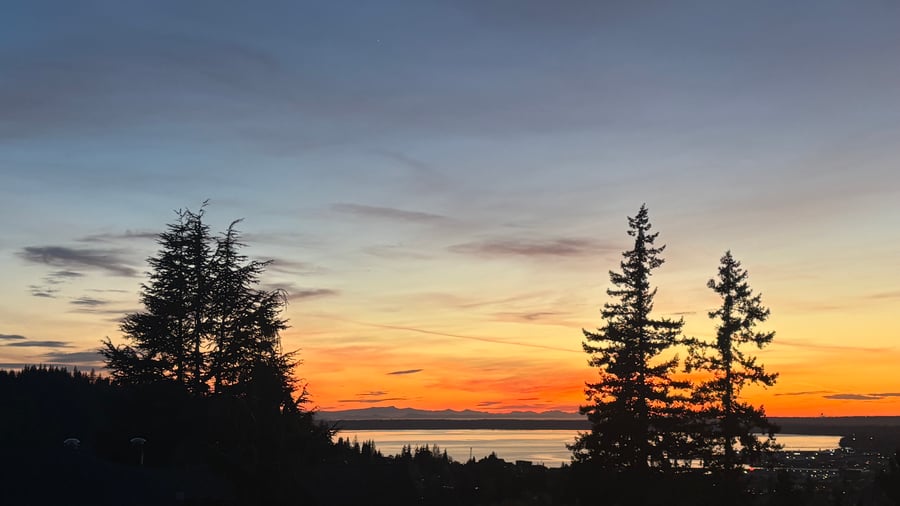 Sunset over Bellingham Bay
