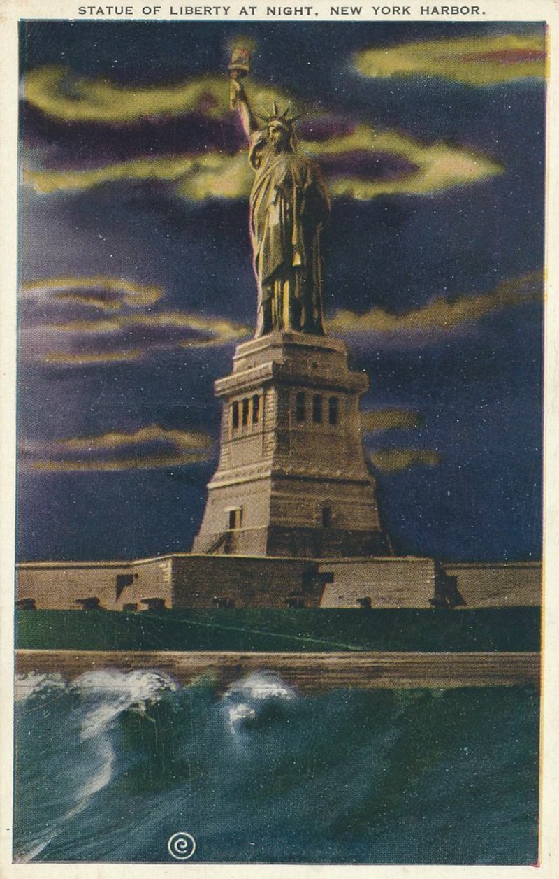 Statue of Liberty at night