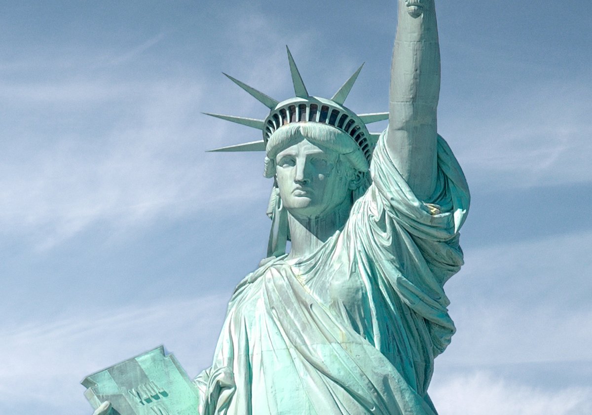 The Statue Of Liberty (Made of Copper, Iron, Granite and Gold)
