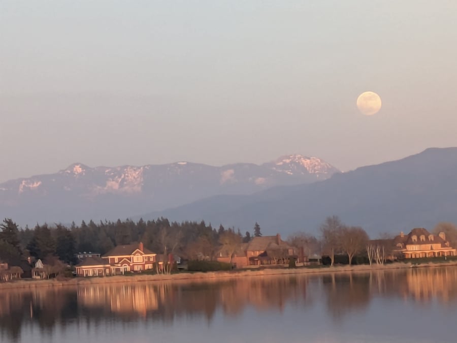 Moonrise at Wiser Lake