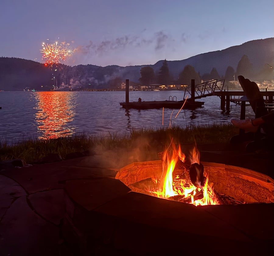 Fireworks Over Lake Samish