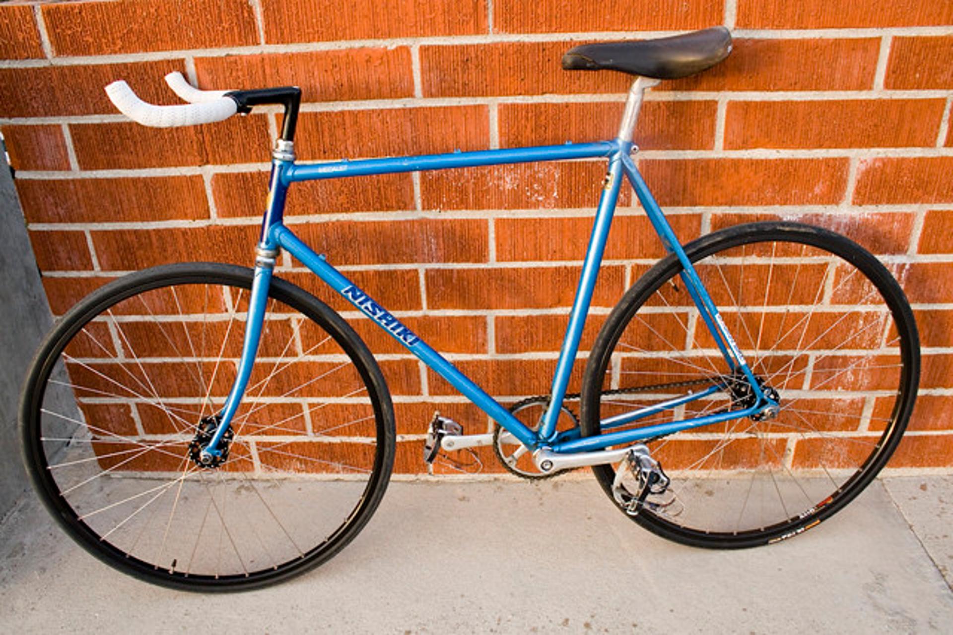 Blue Nishiki with Bullhorn Bars