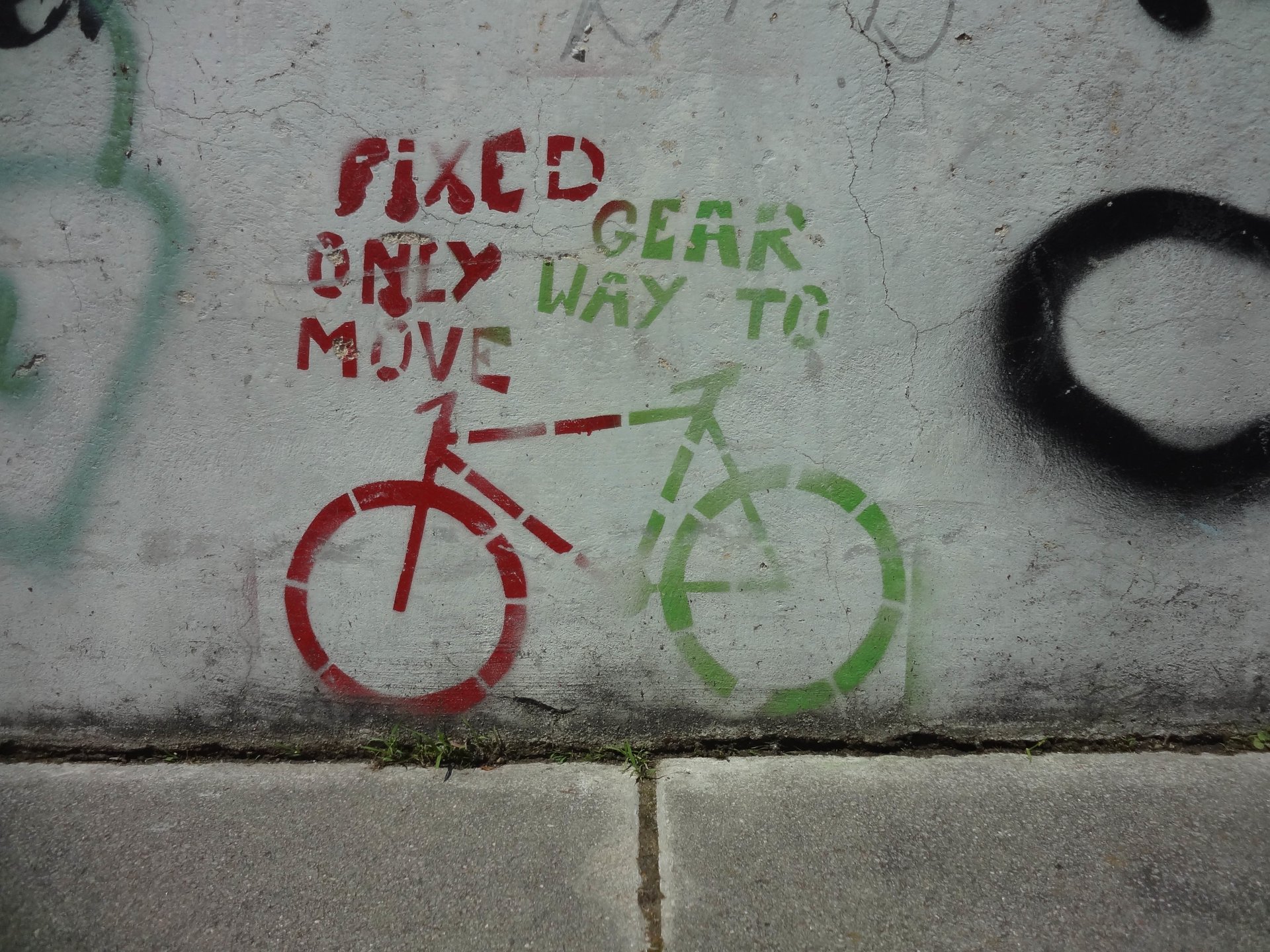 Fixed Gear Stencil in Warsaw, Poland