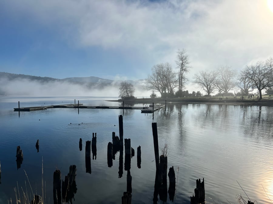 Foggy Lake Whatcom morning