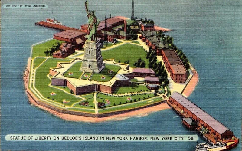 Statue of Liberty on Bedloe Island