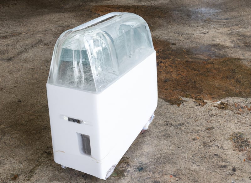 Dehumidifier on Basement Floor