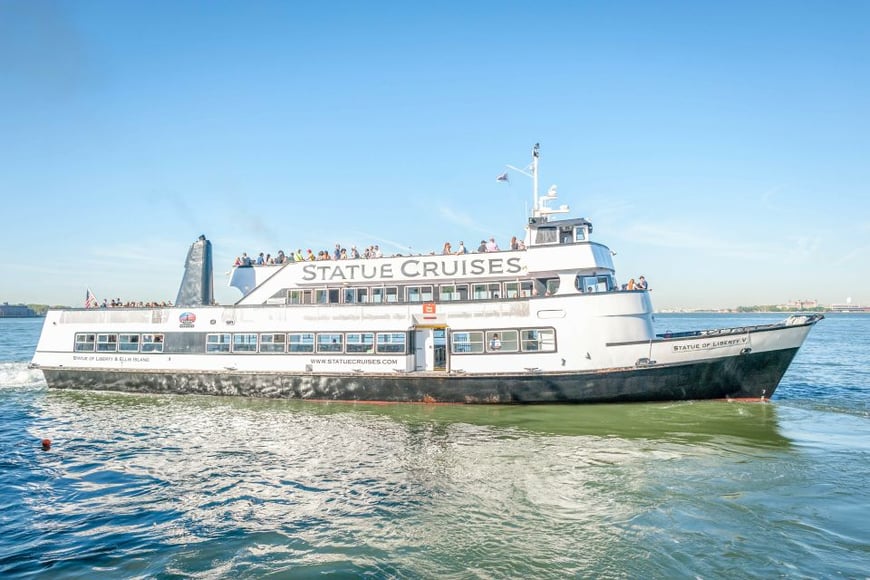 Statue of Liberty & Ellis Island with Ferry