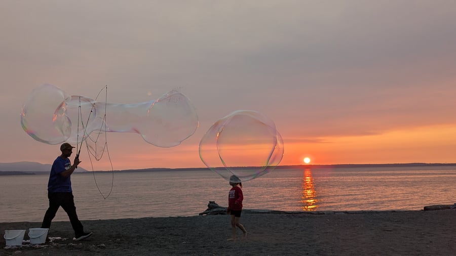 Bubbles at Sunset (Boulevard Park)