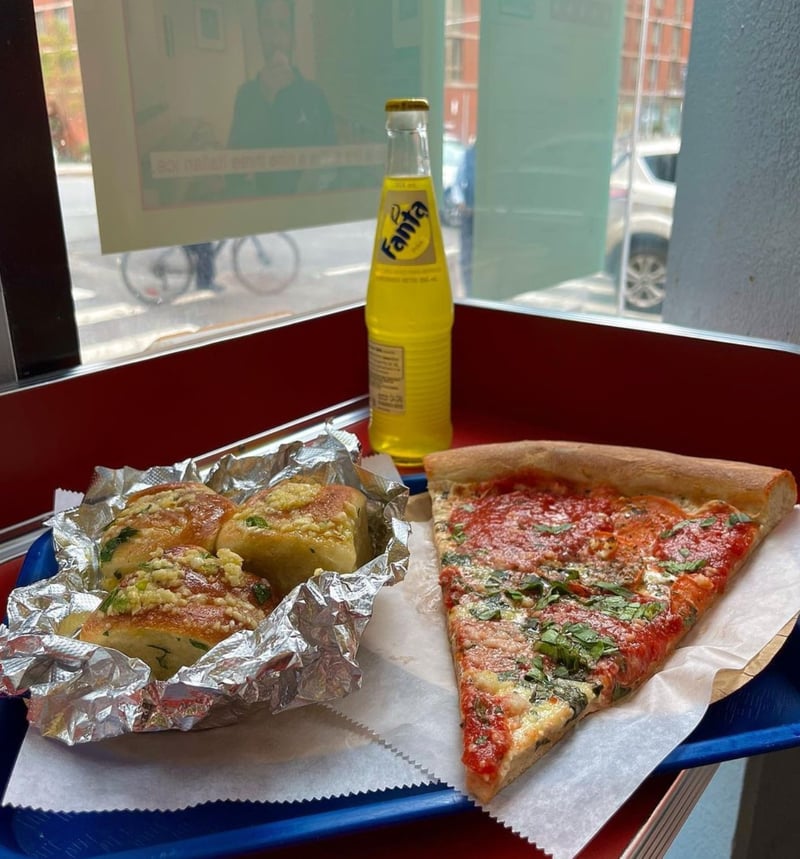 Vito's Pepperoni Pizza and garlic bread