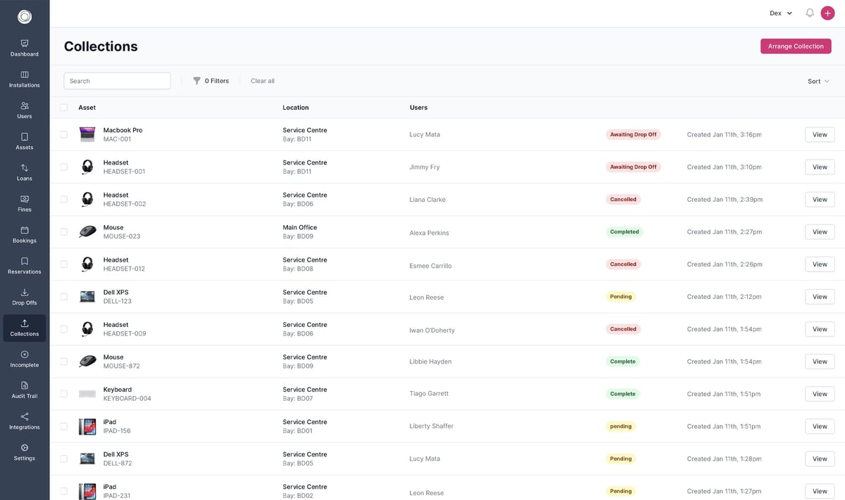 ONARKEN Collections Screenshot