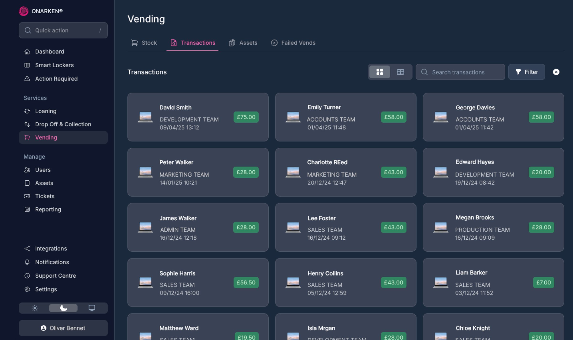 Smart Vending Powered by ONARKEN