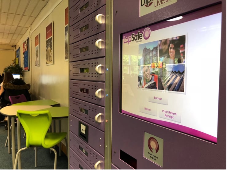 Close up of the Diplomat Smart Locker touchscreen