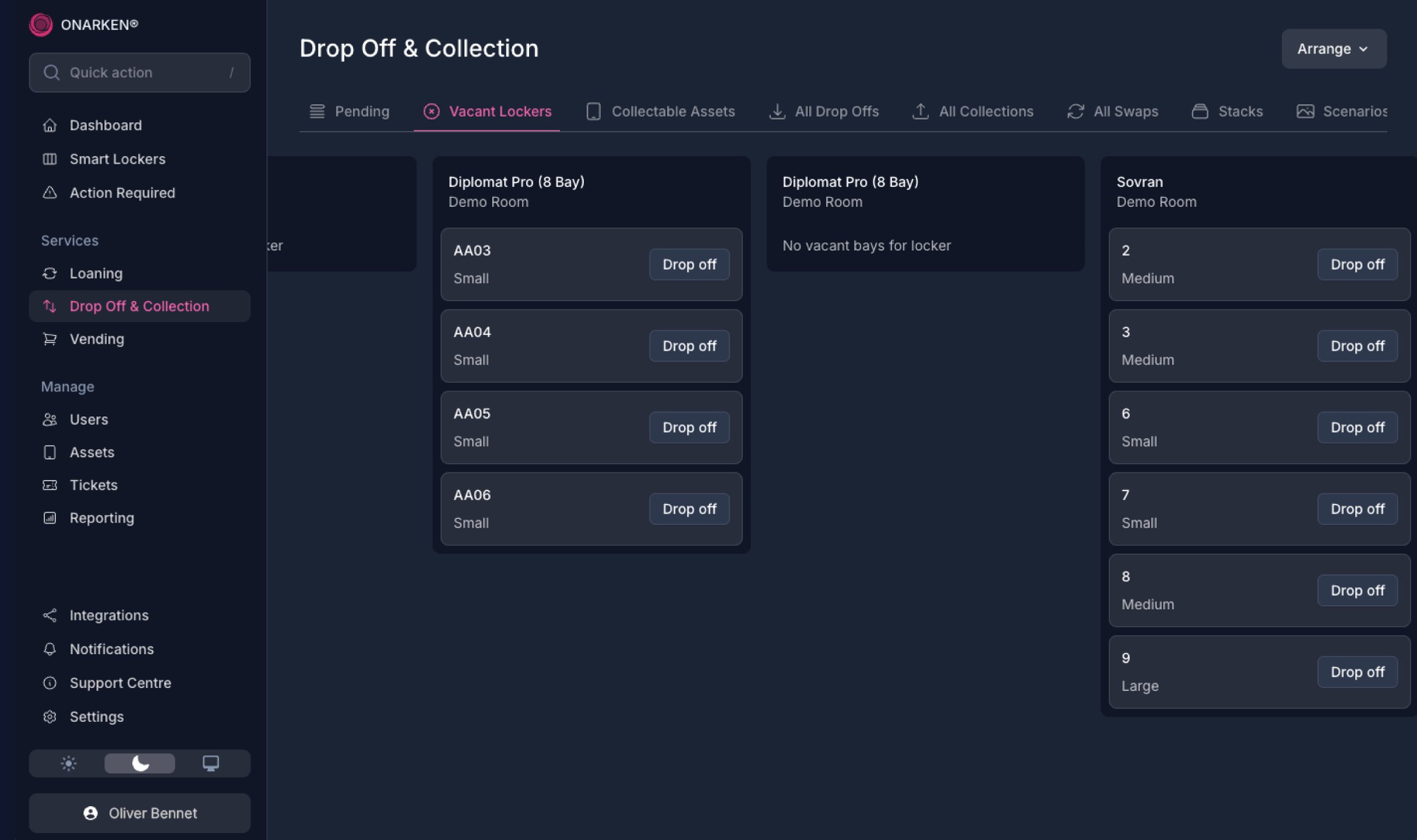 Collection Lockers Powered By ONARKEN