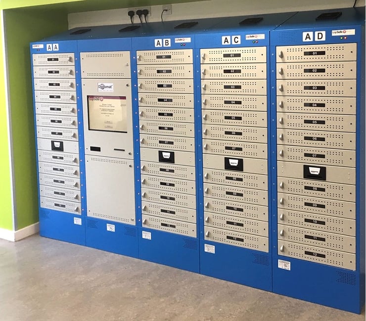 Border College's Blue Smart Locker in Corridor