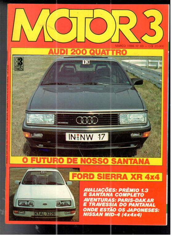 Revista Motor 3 - Carro, Motos, Barcos, Aviões - nº 69- 1986 de Editora Três pela Tres (1986)
