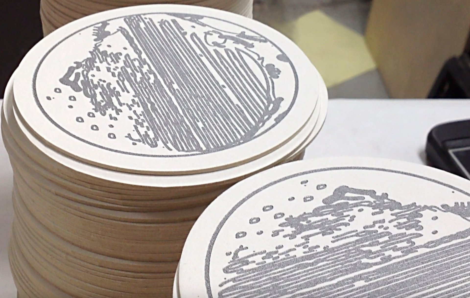 Grimanesa Amoros video thumbnail for LETTERPRESSED COASTERS