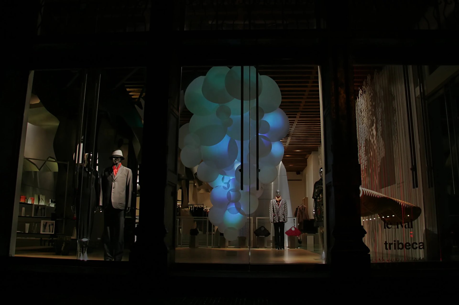 ‘aurora’ lighting installation 13 inches x 8 inches x 6 inches