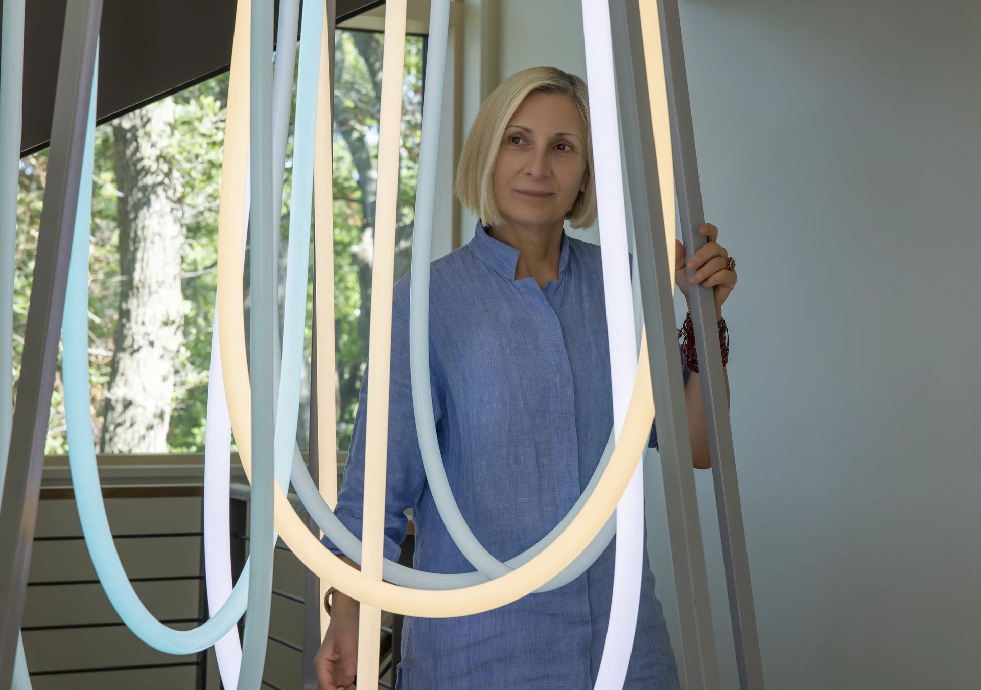 Grimanesa Amoros AETERNUM light installation portrait