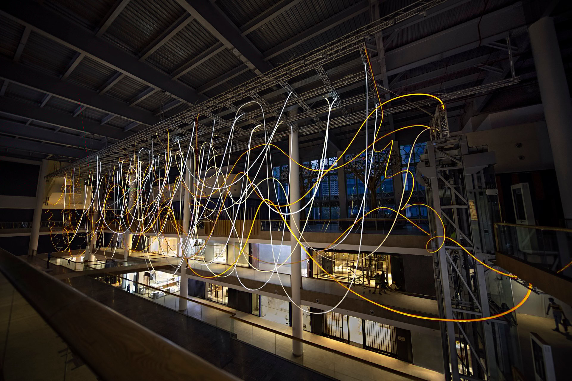 Grimanesa Amoros Golden Array light installation