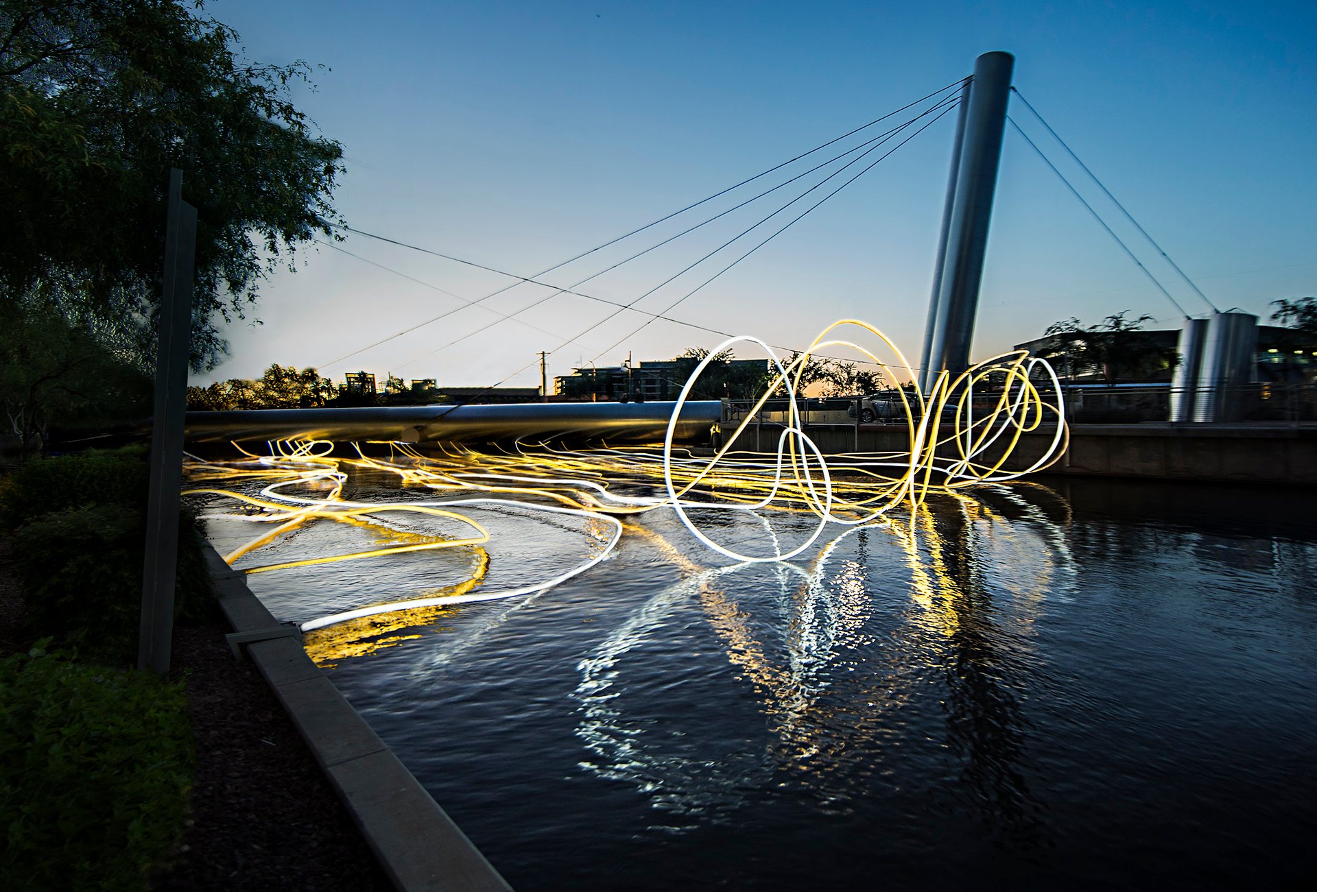 Grimanesa Amoros Golden Waters light installation