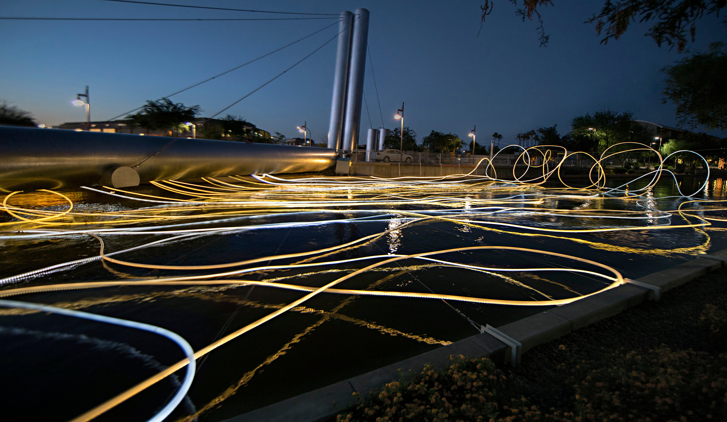 Grimanesa Amoros GOLDEN WATERS light installation