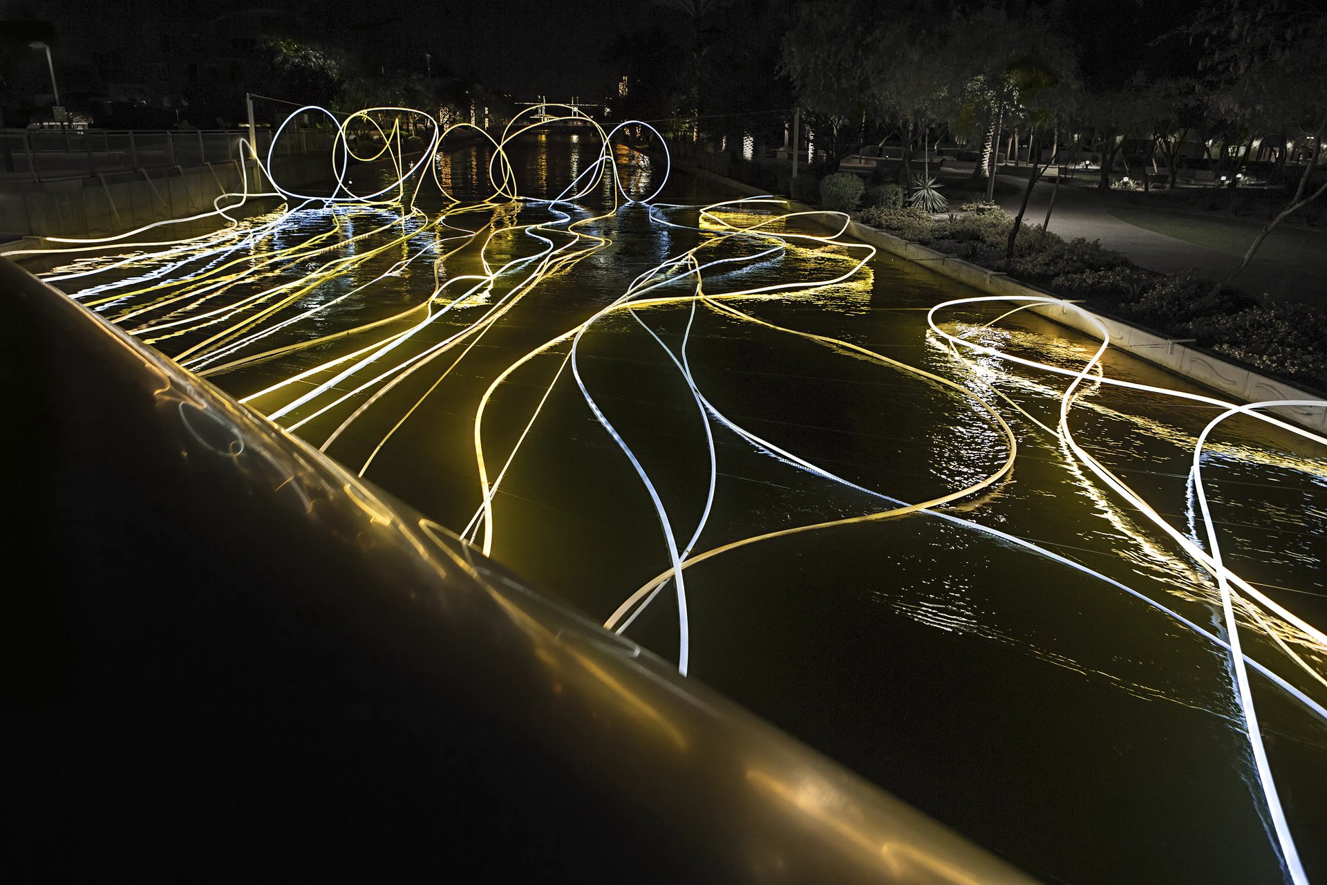 Grimanesa Amoros GOLDEN WATERS light installation on the officeinsight article
