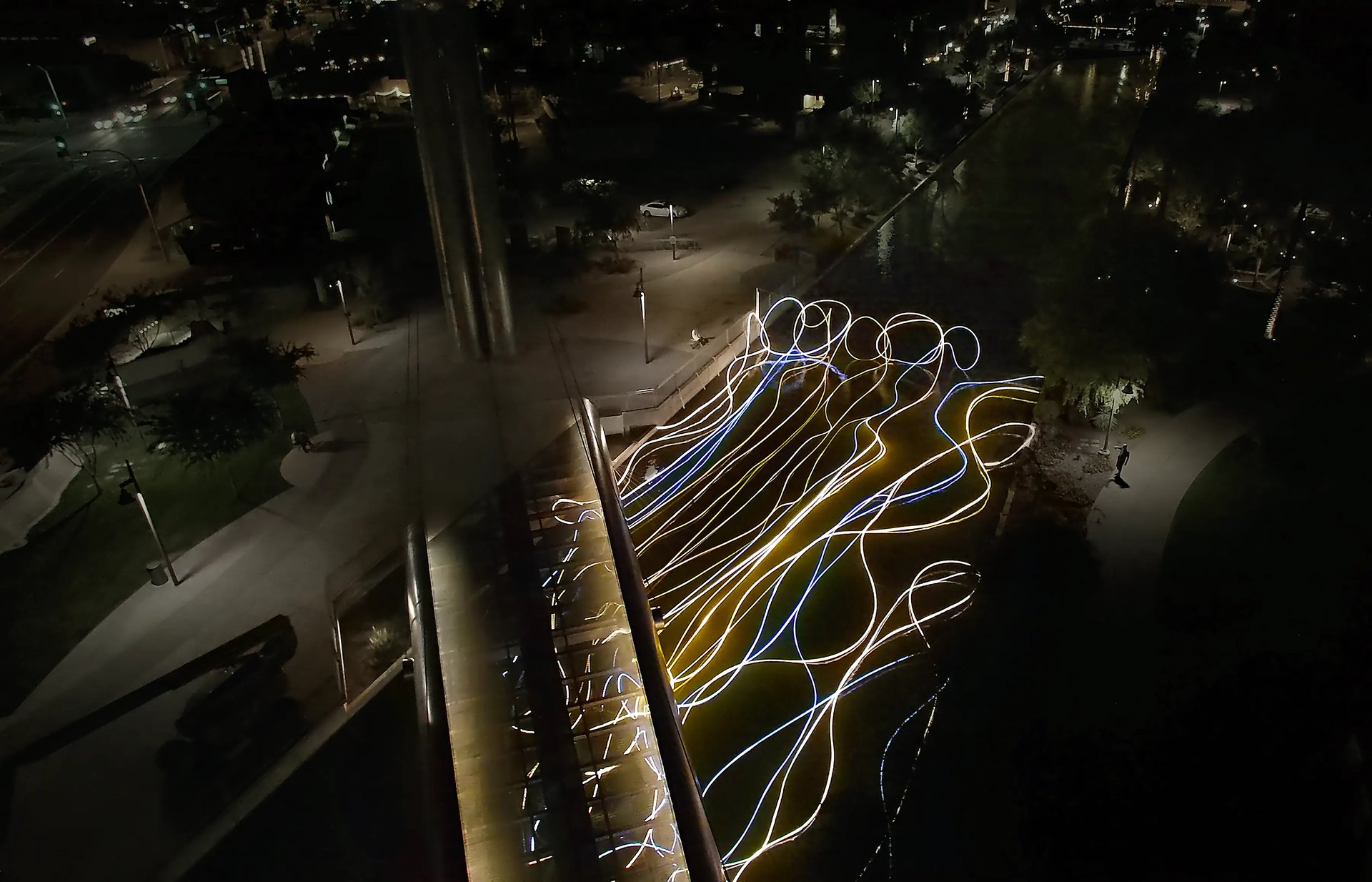 Grimanesa Amoros GOLDEN WATERS light installation on AZ Central article