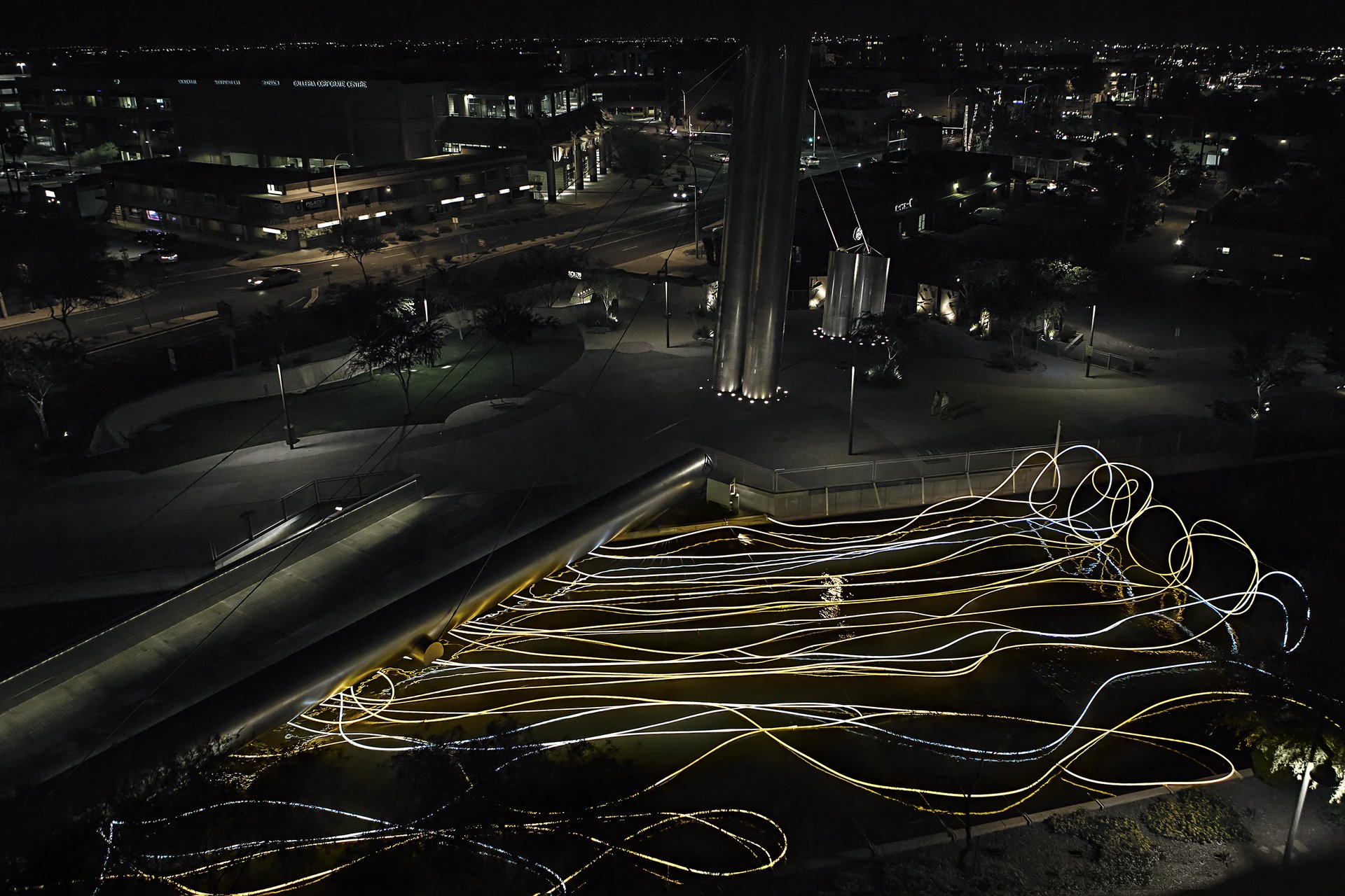 Grimanesa Amoros GOLDEN WATERS light installation on e-architect article