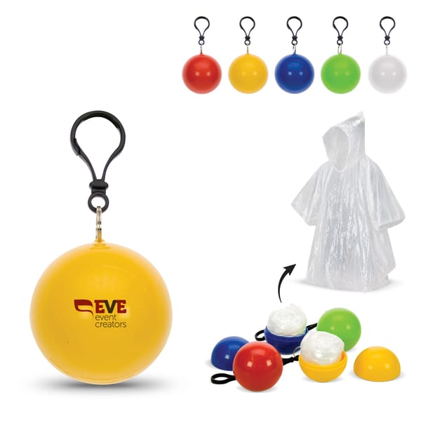 Bal met regenponcho