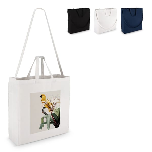 Katoen Tote OEKO-TEX® 40 x 13 x 44cm 220g/m² met brede bodem