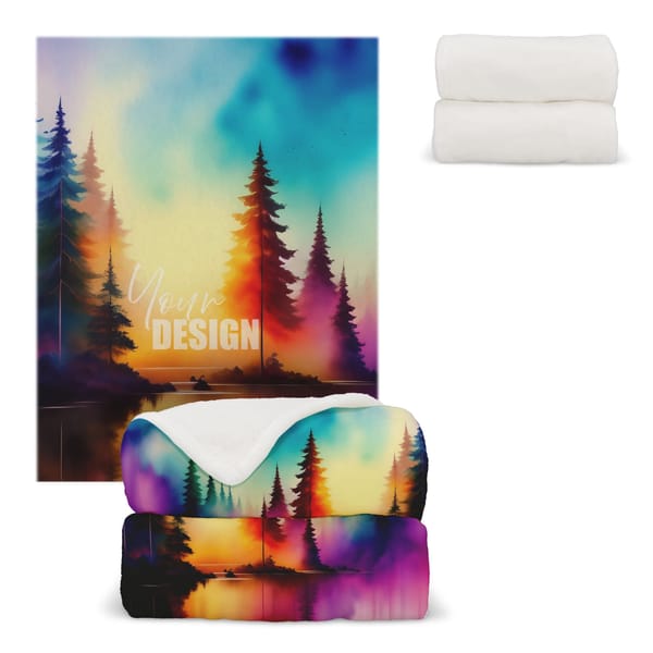 Coral fleece deken OEKO-TEX®  sublimatie 130 x 170 cm 270 g/m²
